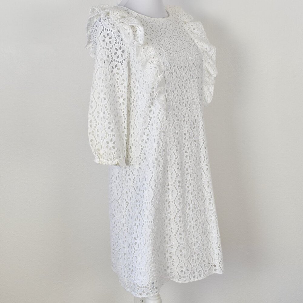 Lilly Pulitzer Primm Sand Dollar Eyelet Shift Dress White NEW - M - Picture 5 of 13